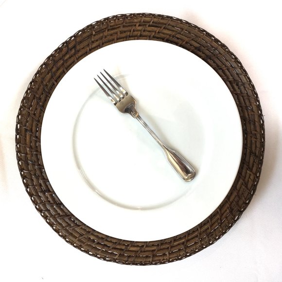 Rattan Charger Espresso Color Set of 4 - Picture 6 of 14